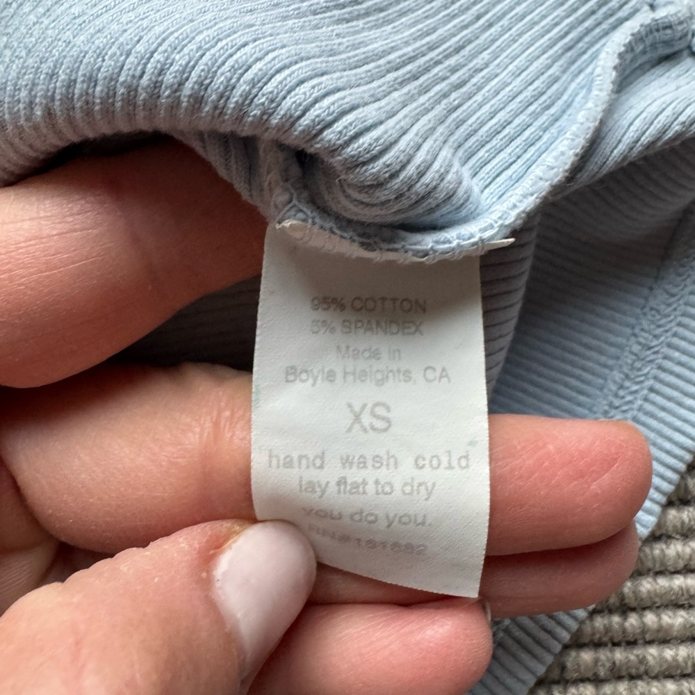 Perfectwhitetee Blondie tank top. Light blue. Size XS. - Picture 3 of 5